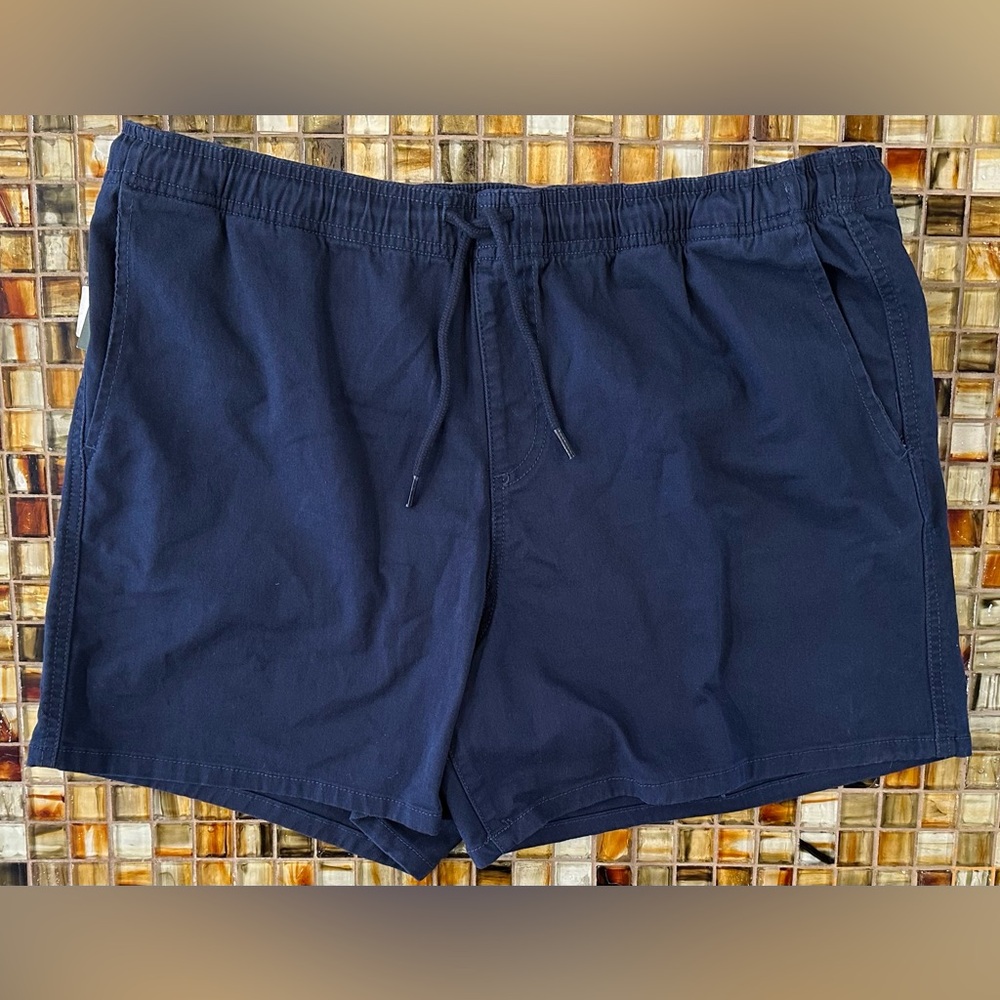 NWT Men’s RSQ Pull On Shorts~Size XL~Navy Blue~Cotton Shorts w Pockets~Tilly’s